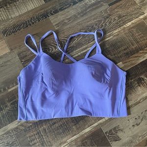 Lululemon Like A Cloud Ribbed Longline Bra *Light Support B/C Cup Charged Indigo